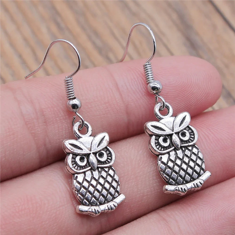 Vintage Uil Boheemse Dangle Oorbellen