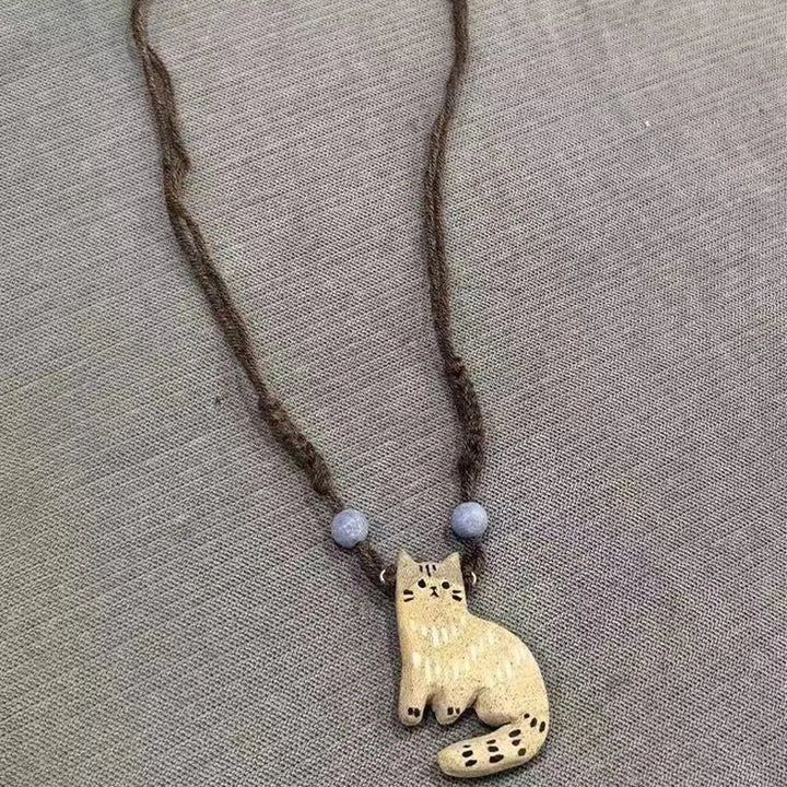 Vintage Kat Ster Hanger Ketting