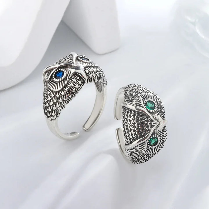 Sterling Zilveren Uil Ring
