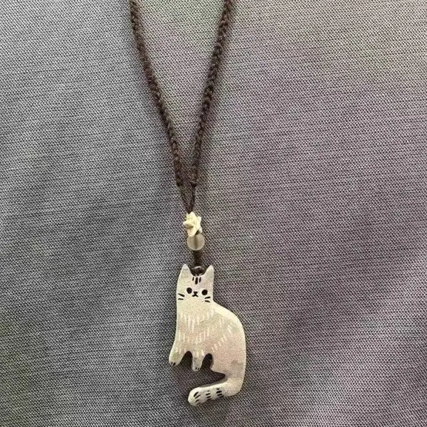 Vintage Kat Ster Hanger Ketting