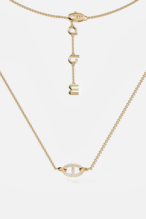 Zachte glans witgouden ketting met delicate schakel