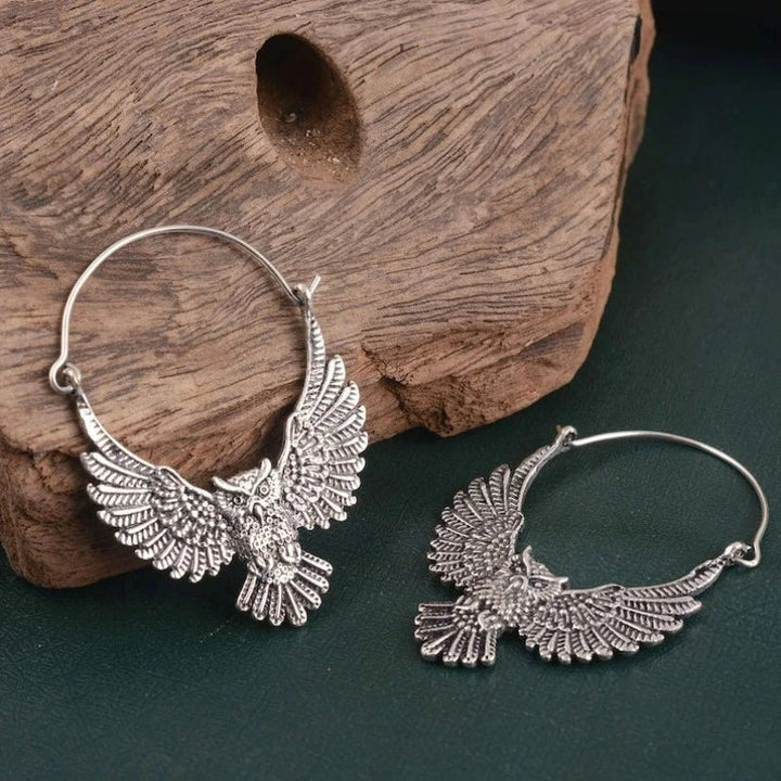 Vintage Boheemse Uil Statement Oorbellen