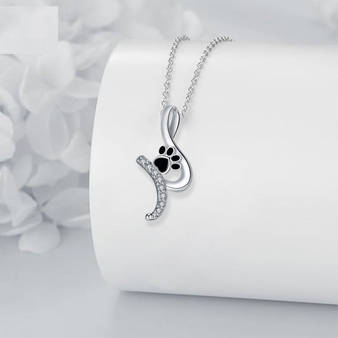 Schattige Pootafdruk Hanger Ketting