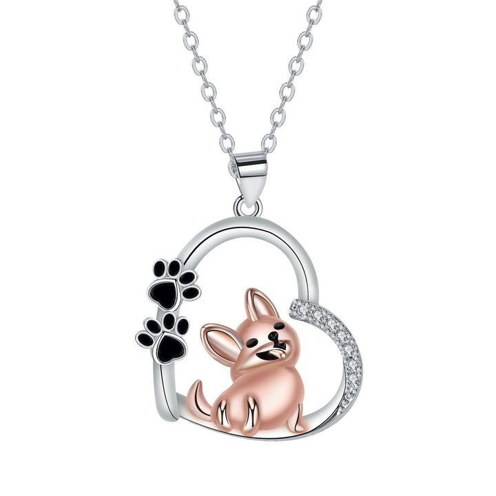 Schattige Hartvormige Hondenhanger Ketting