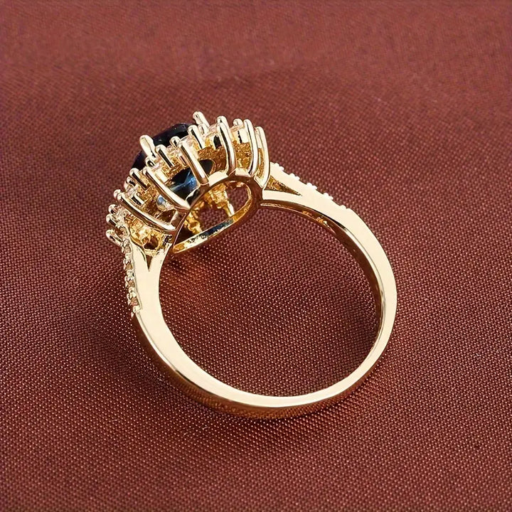 Elegante gouden ring met zirkonia