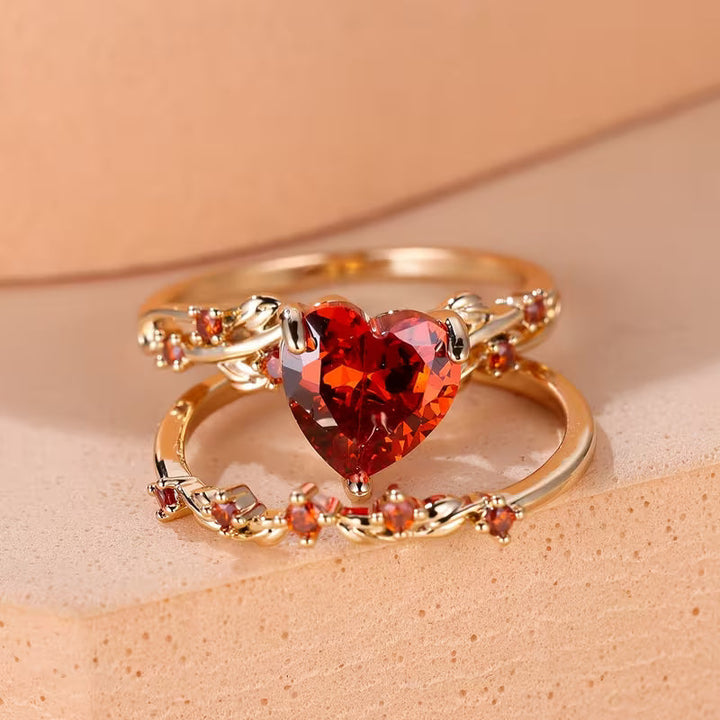 Elegante gouden ring met hartaccent