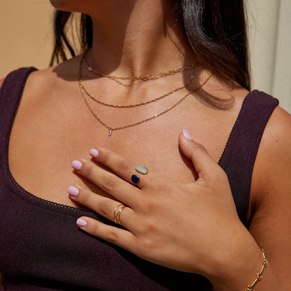 Aquamarijn Wrap Ring
