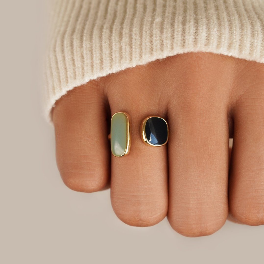Aquamarijn Wrap Ring