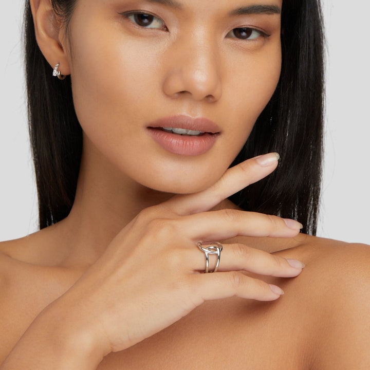 Elegante zilveren ring met verfijnd design