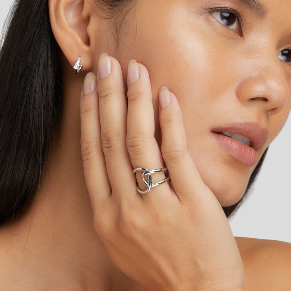 Elegante zilveren ring met verfijnd design