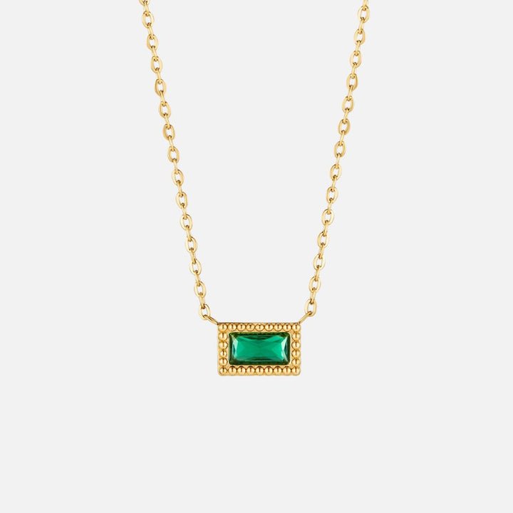 Baguette Geboortesteen Ketting