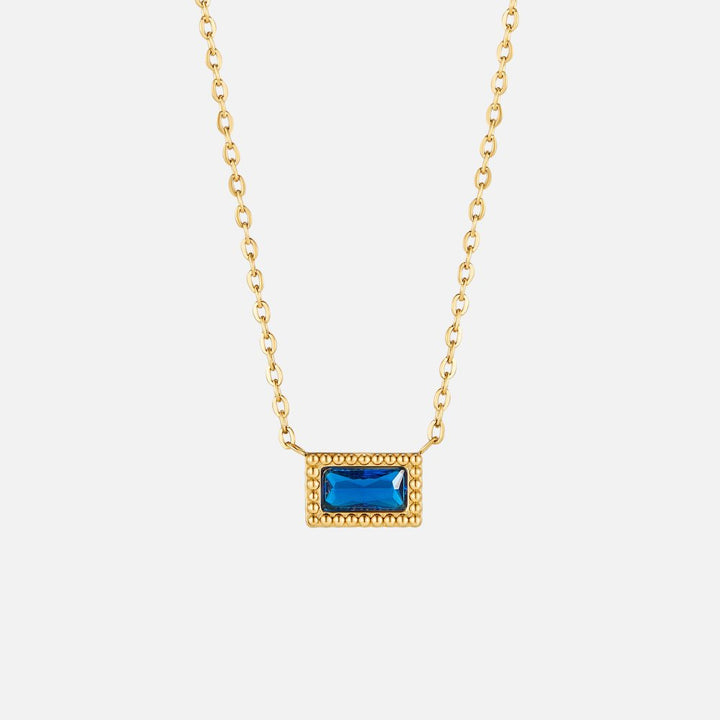 Baguette Geboortesteen Ketting