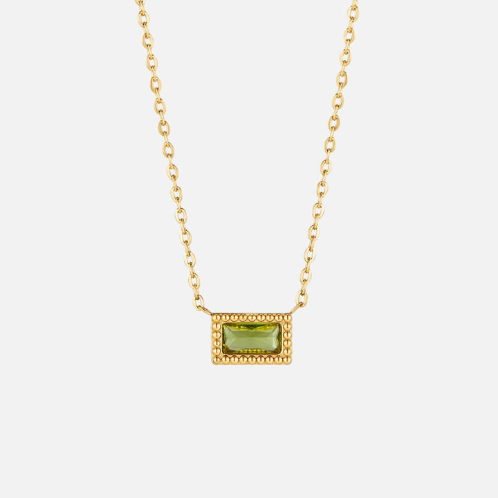Baguette Geboortesteen Ketting