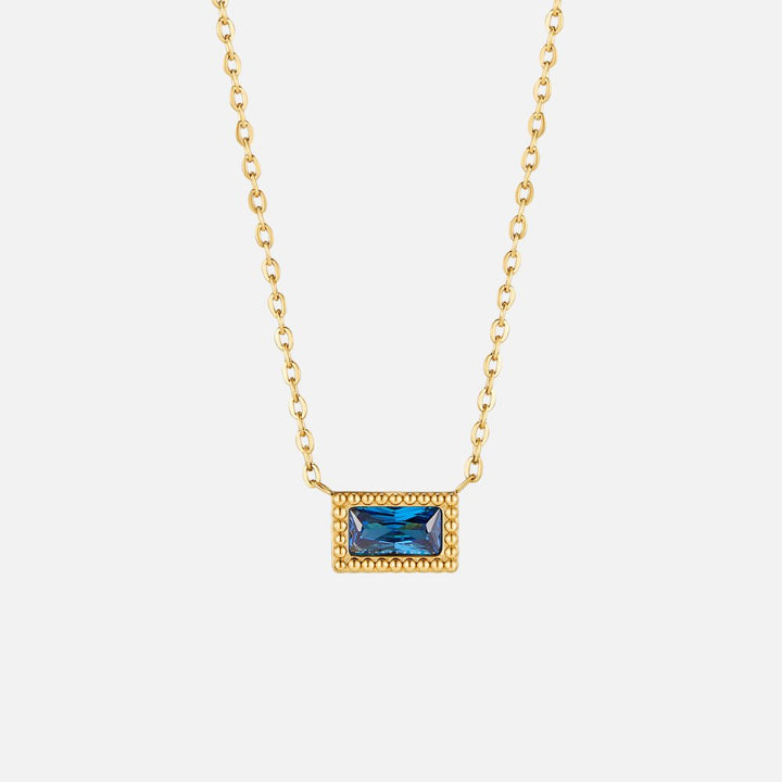 Baguette Geboortesteen Ketting