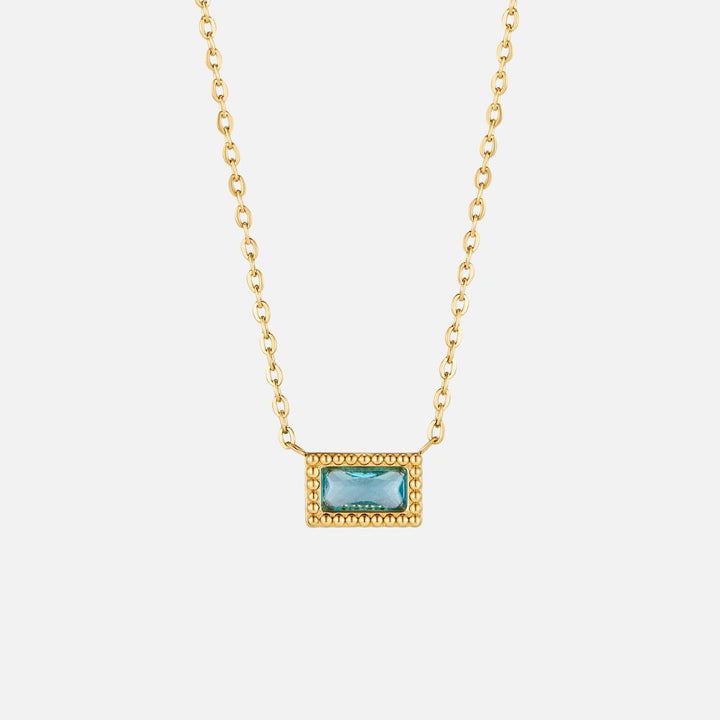 Baguette Geboortesteen Ketting