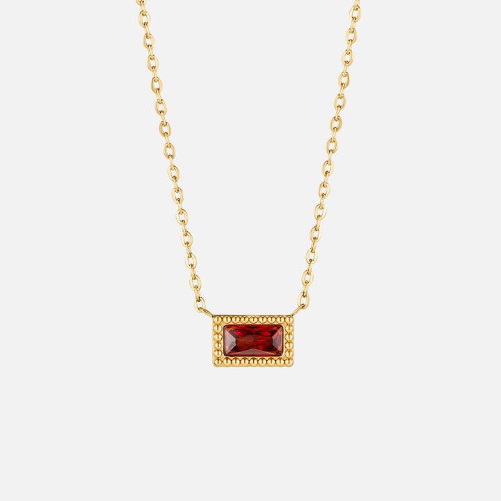 Baguette Geboortesteen Ketting