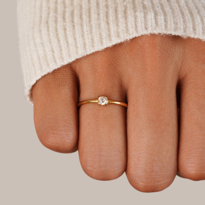 Geboortesteen 18K Gouden Ringen.