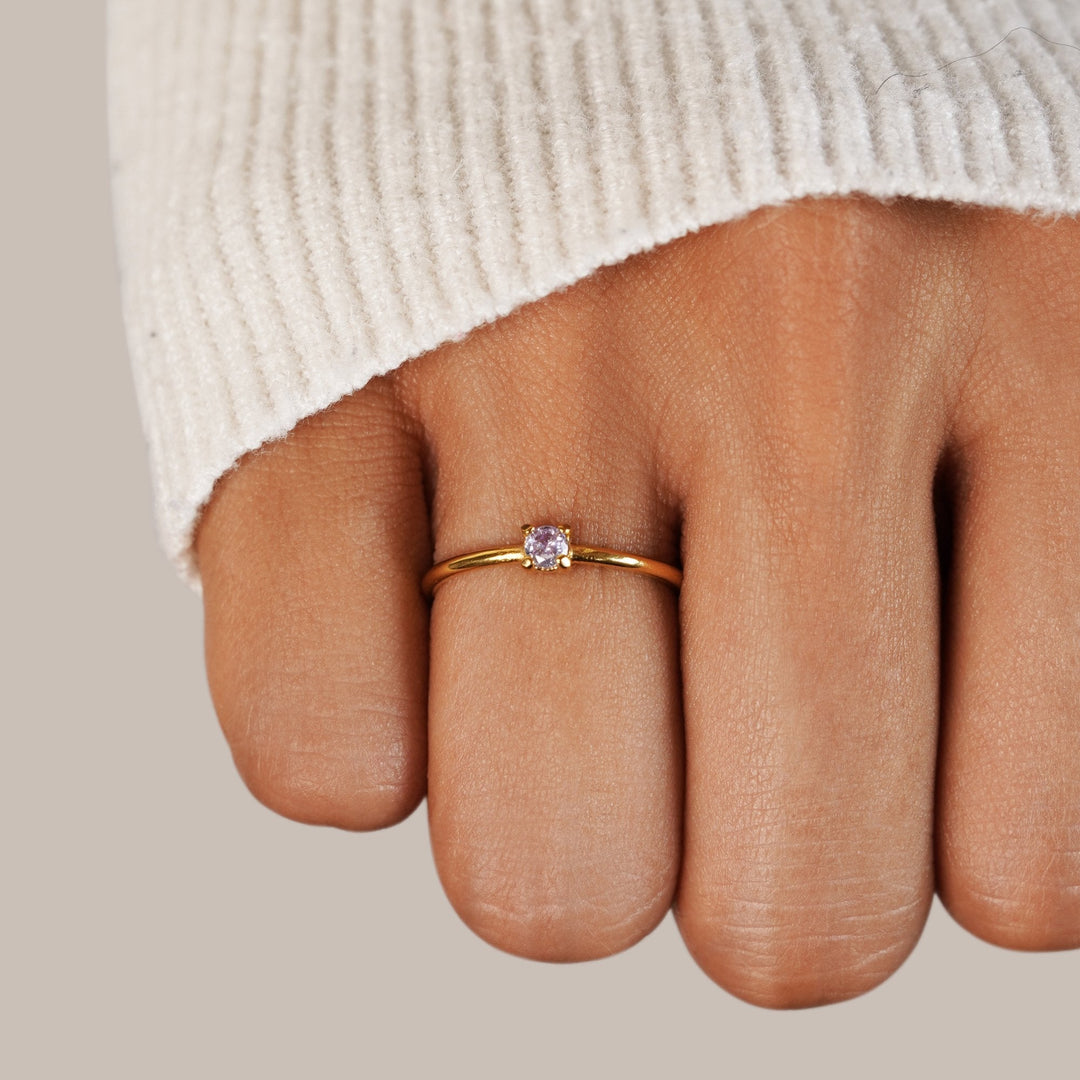 Geboortesteen 18K Gouden Ringen.
