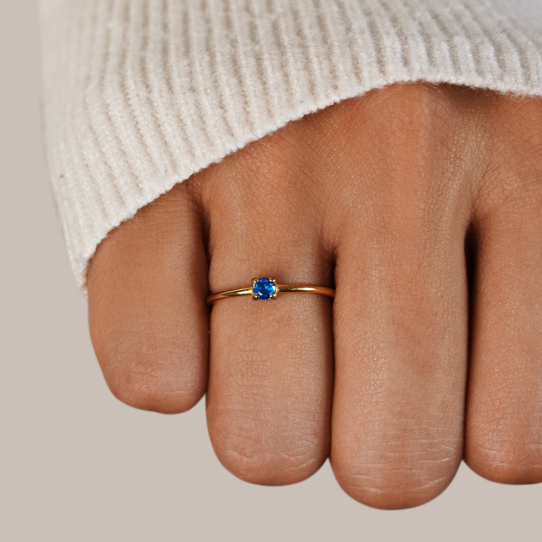 Geboortesteen 18K Gouden Ringen.