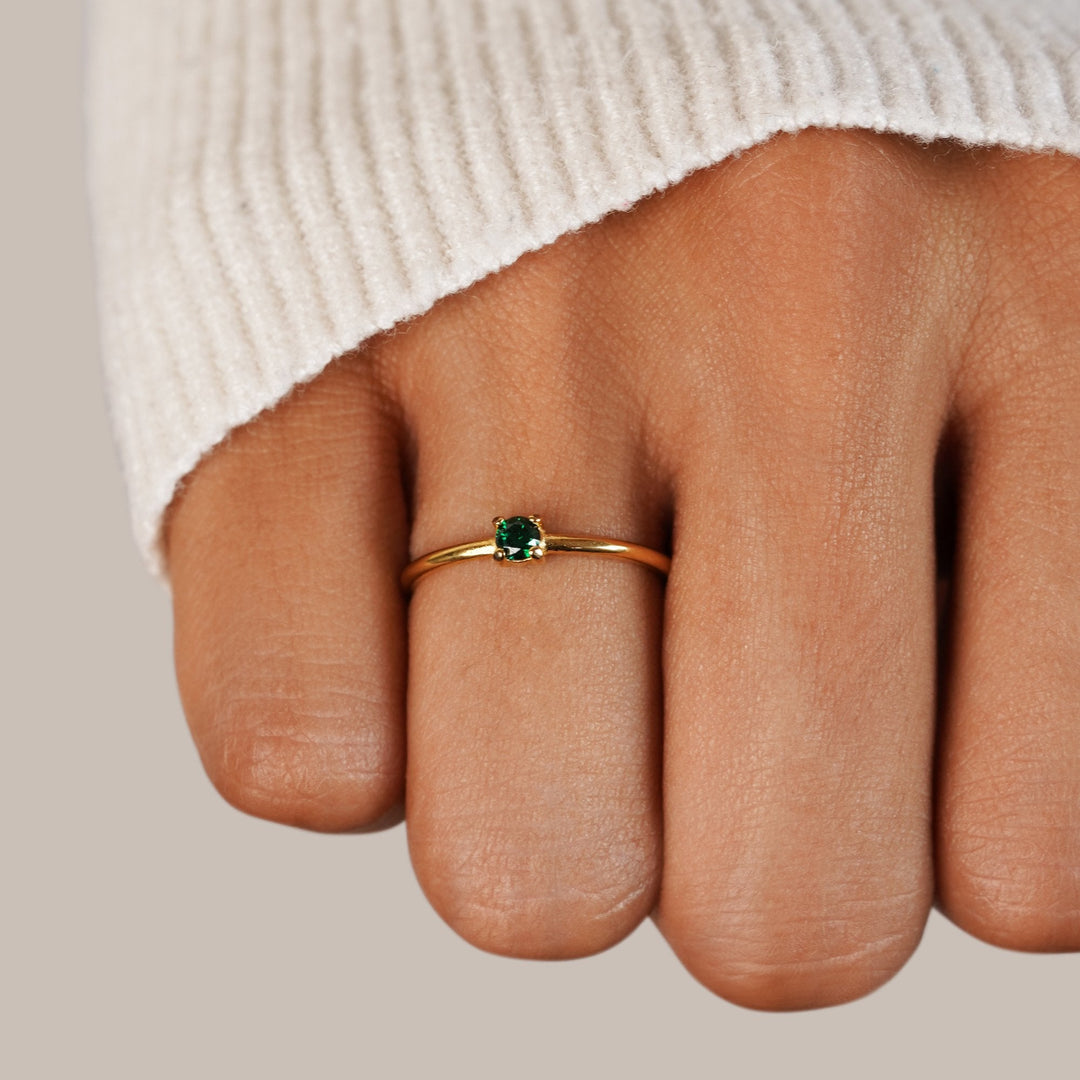 Geboortesteen 18K Gouden Ringen.
