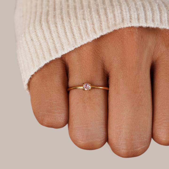 Geboortesteen 18K Gouden Ringen.