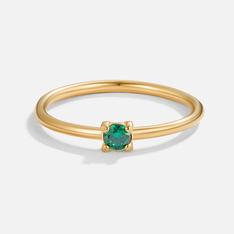 Geboortesteen 18K Gouden Ringen.