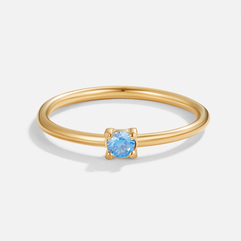 Geboortesteen 18K Gouden Ringen.
