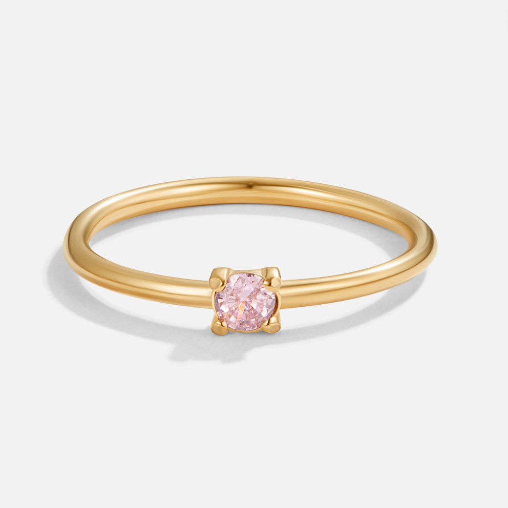 Geboortesteen 18K Gouden Ringen.