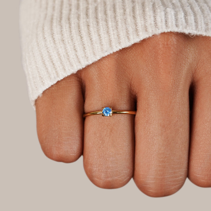 Geboortesteen 18K Gouden Ringen.