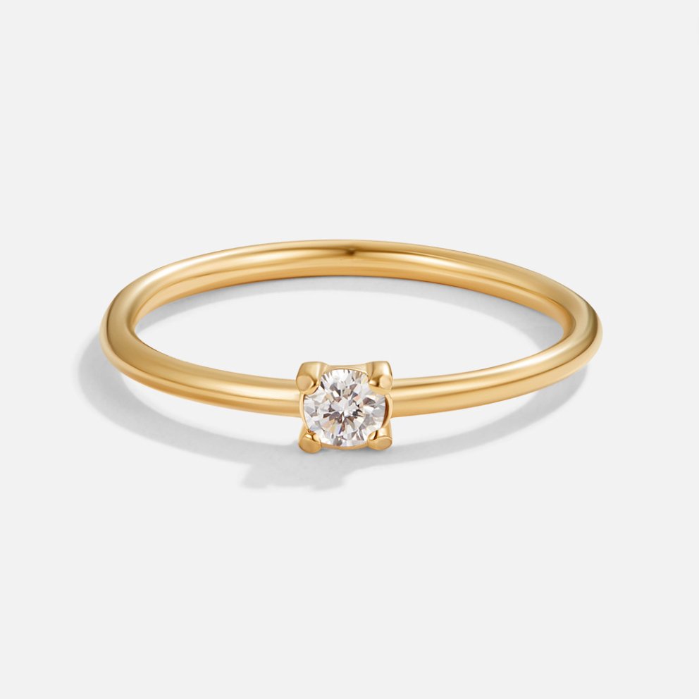 Geboortesteen 18K Gouden Ringen.