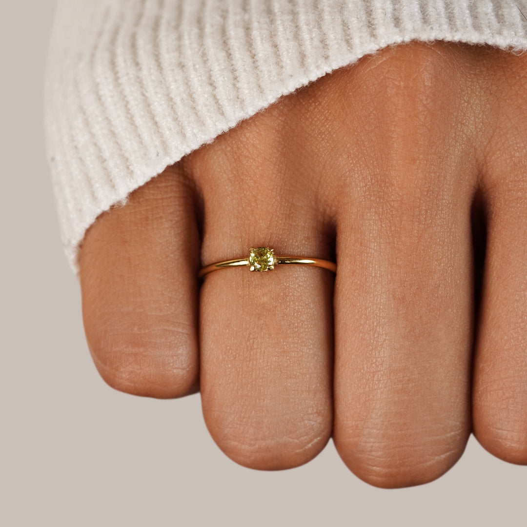 Geboortesteen 18K Gouden Ringen.
