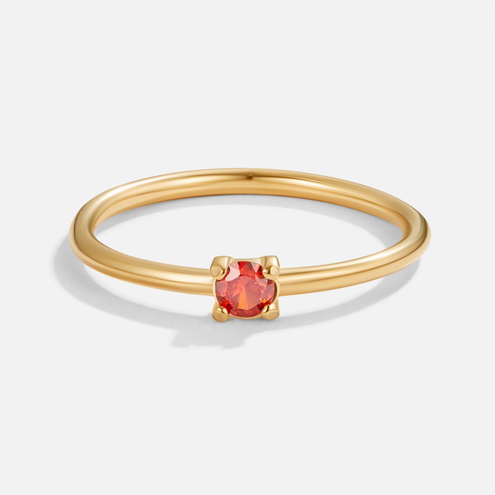 Geboortesteen 18K Gouden Ringen.