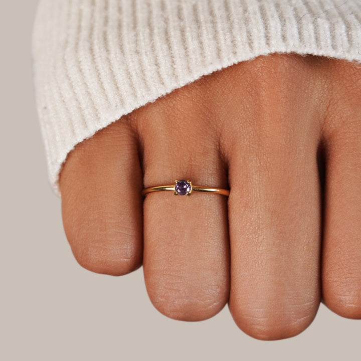 Geboortesteen 18K Gouden Ringen.