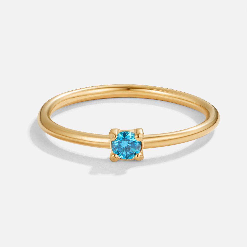 Geboortesteen 18K Gouden Ringen.