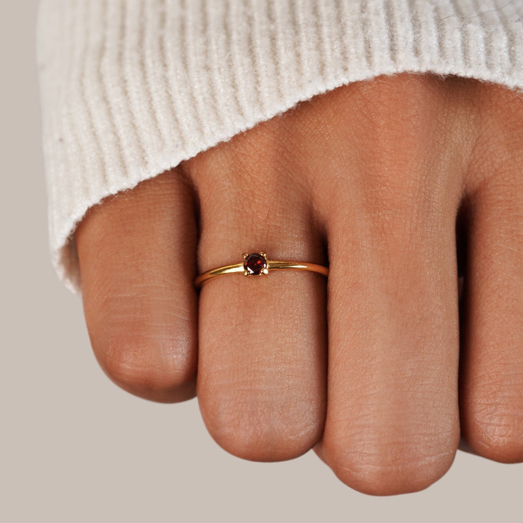 Geboortesteen 18K Gouden Ringen.