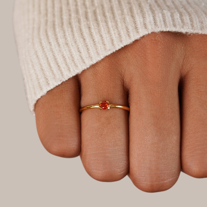 Geboortesteen 18K Gouden Ringen.
