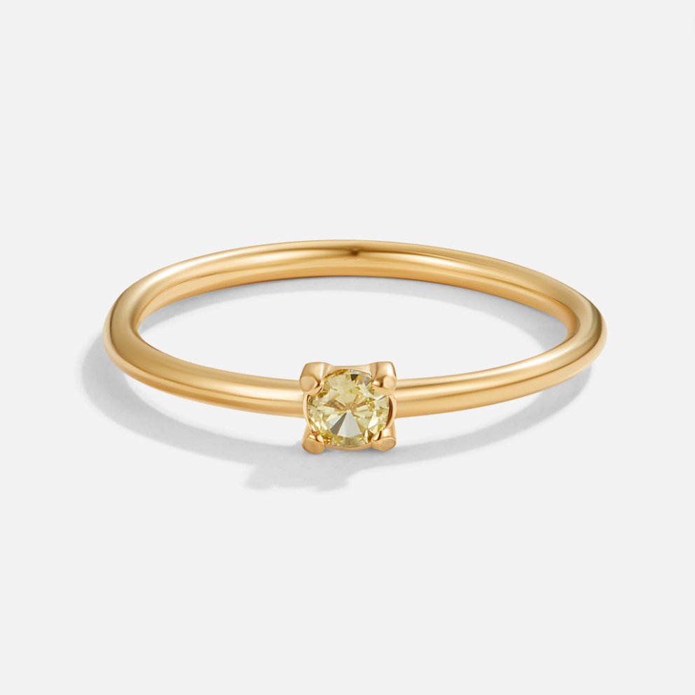 Geboortesteen 18K Gouden Ringen.