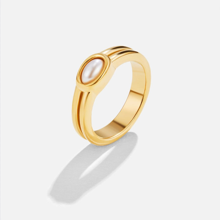 Chunky Parels 18K Gouden Ring