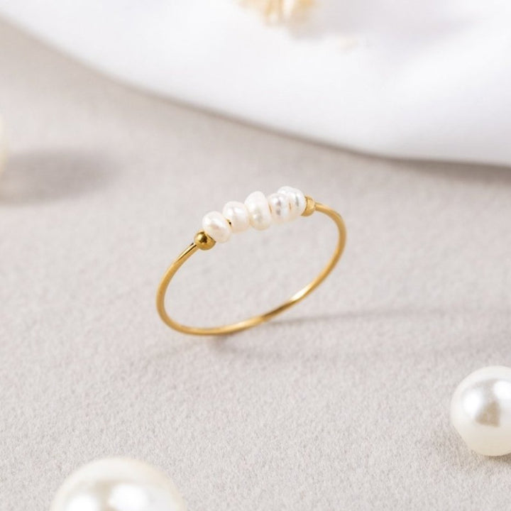 Elegante zoetwaterparel ring