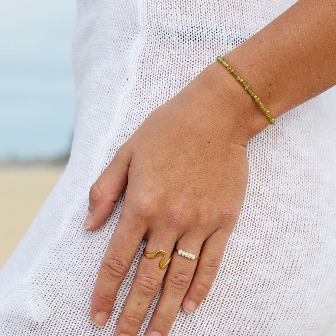 Elegante zoetwaterparel ring