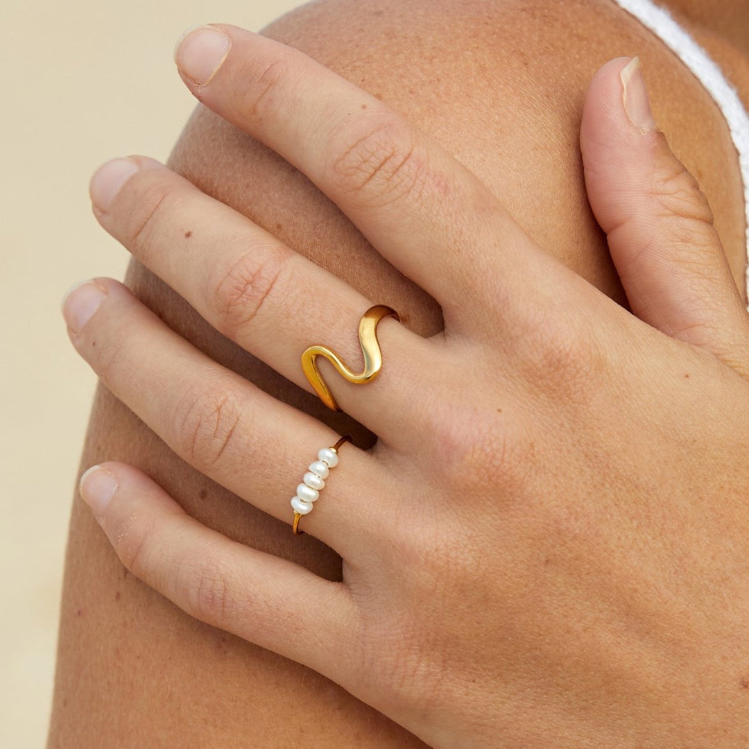 Elegante zoetwaterparel ring