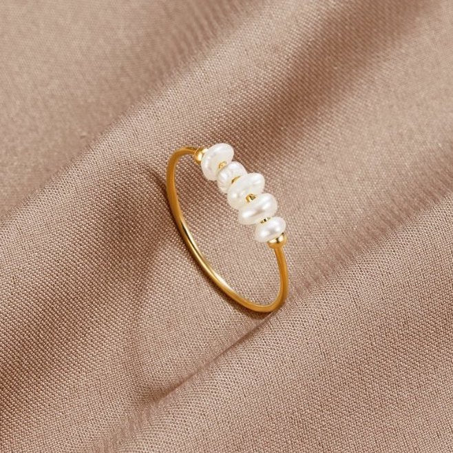 Verfijnde zoetwaterparel ring