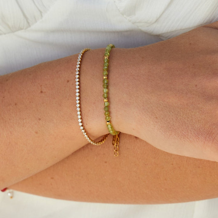 Elegante gouden armband met verfijnde schakels