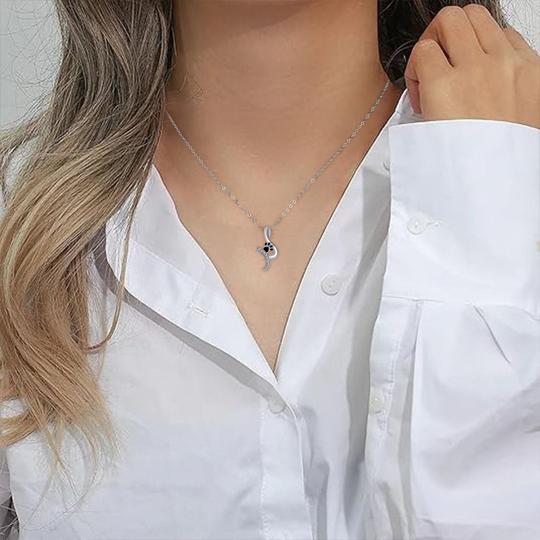 Schattige Pootafdruk Hanger Ketting