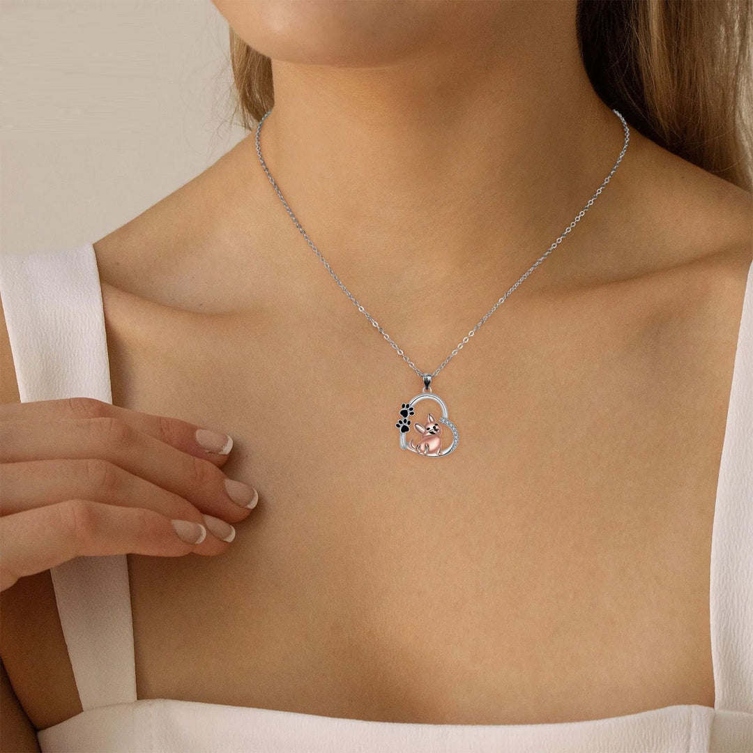 Schattige Hartvormige Hondenhanger Ketting