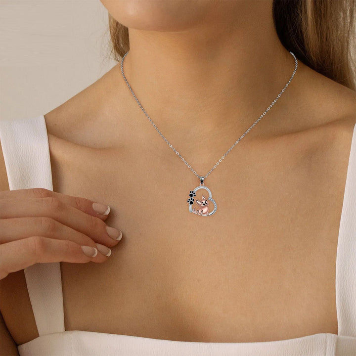 Schattige Hartvormige Hondenhanger Ketting