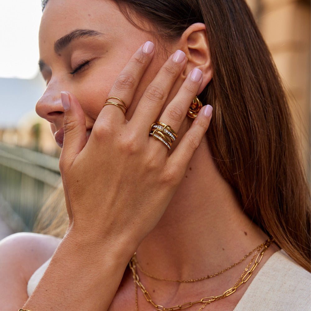 'Voor altijd' Link Kristal & Gouden Ring