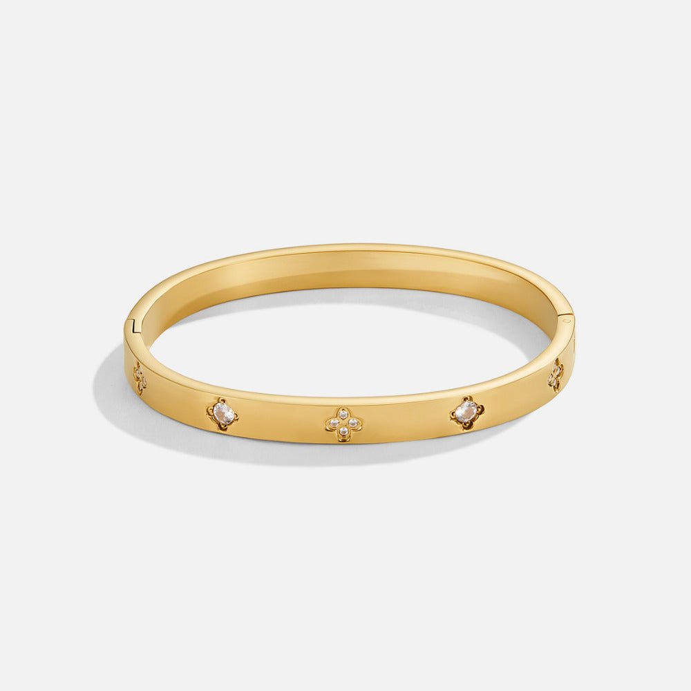 Gouden Klavertje Bangle