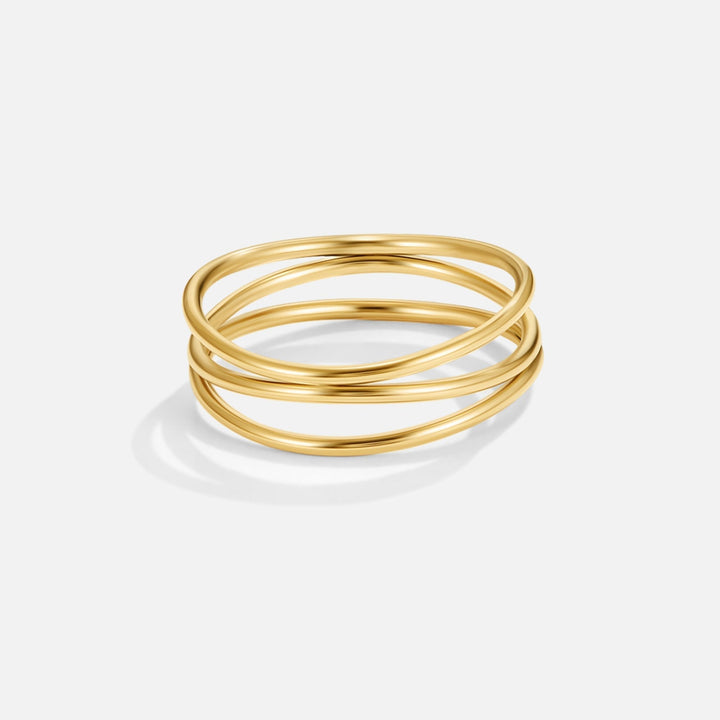 Verfijnde gouden ring met eindeloze lus