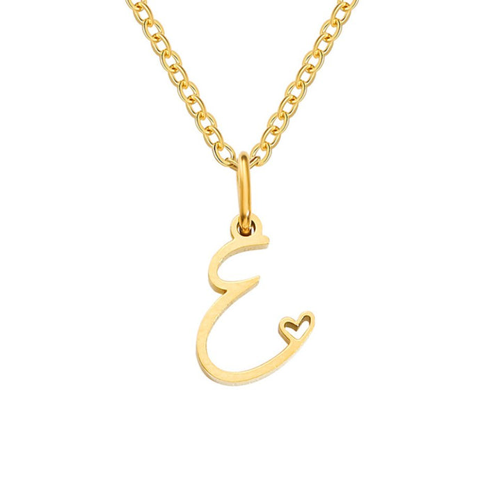Gouden Letter Hart Ketting.